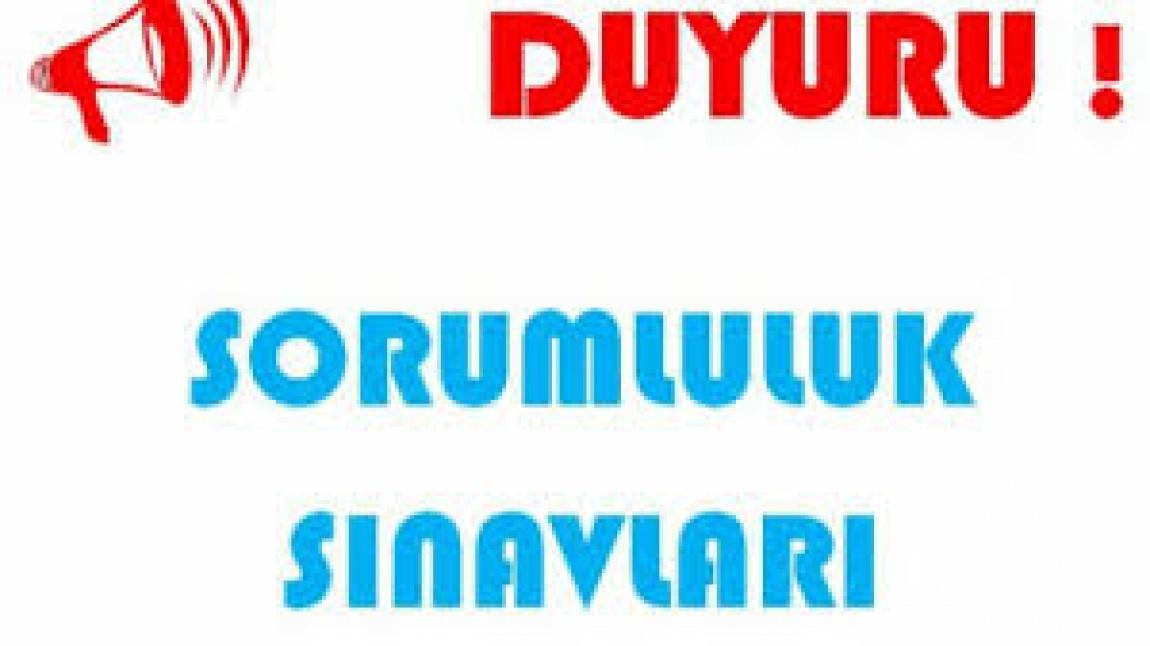 2024 2025 EĞİTİM ÖĞRETİM YILI ŞUBAT AYI SORUMLULUK SINAV TAKVİMİ